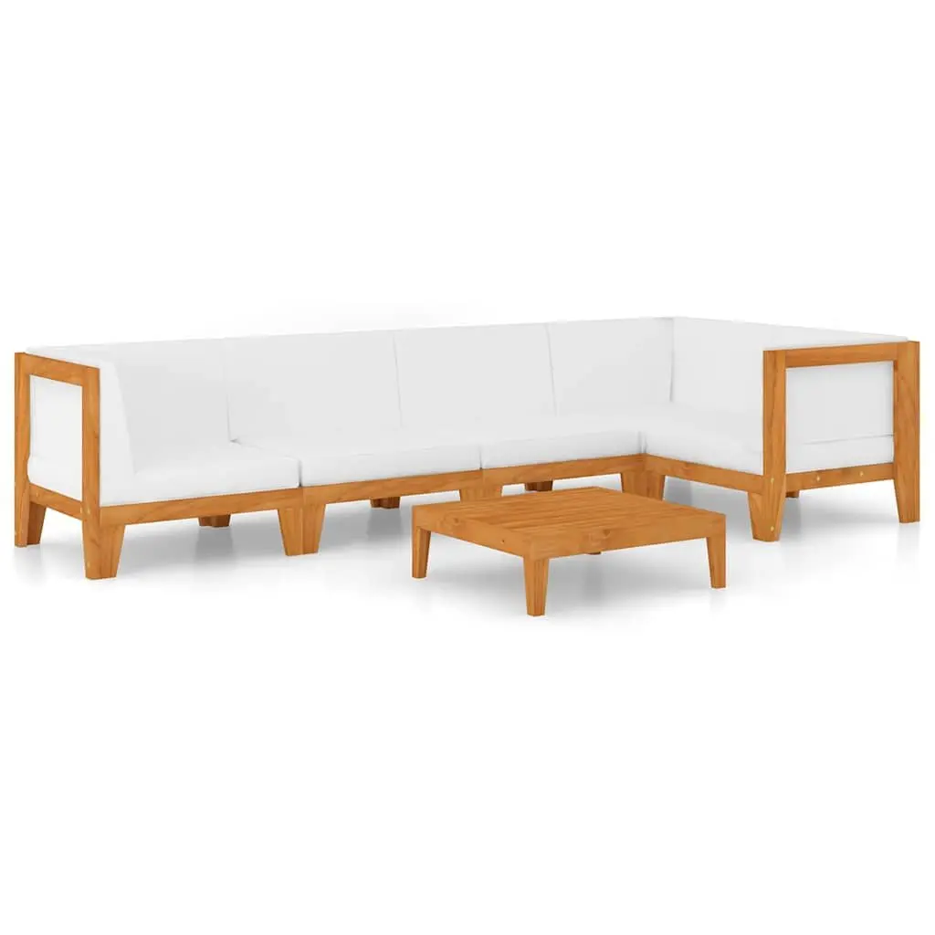 6-Piece Garden Lounge Set with Solid Acacia Wood