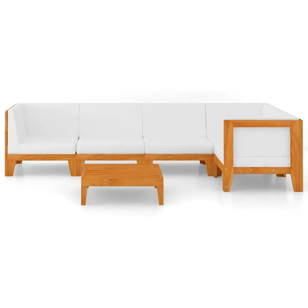 6-Piece Garden Lounge Set with Solid Acacia Wood