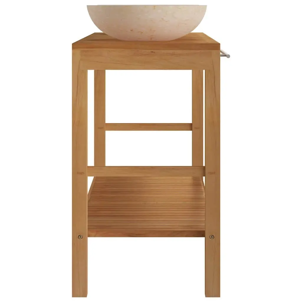Double Sink Bathroom Vanity Cabinet with Marble Top