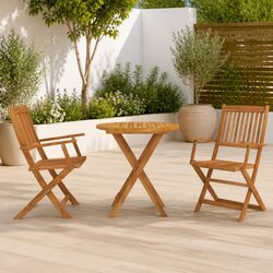 Durable Folding Garden Dining Set – 3 Pieces for Outdoors