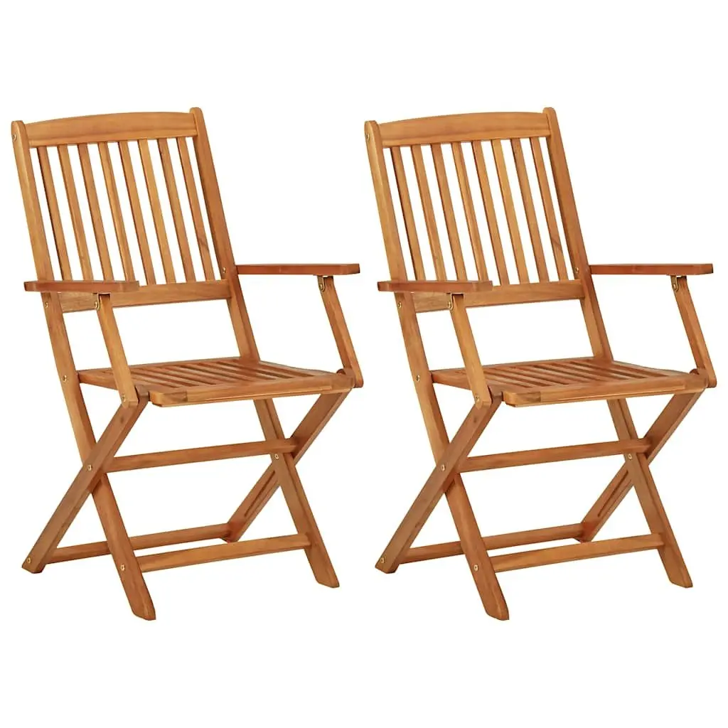 Folding Garden Dining Set 3 Piece Outdoor Table Chairs Patio Furniture Brown