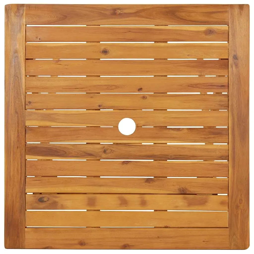 Folding Garden Dining Set with Brown Acacia Wood