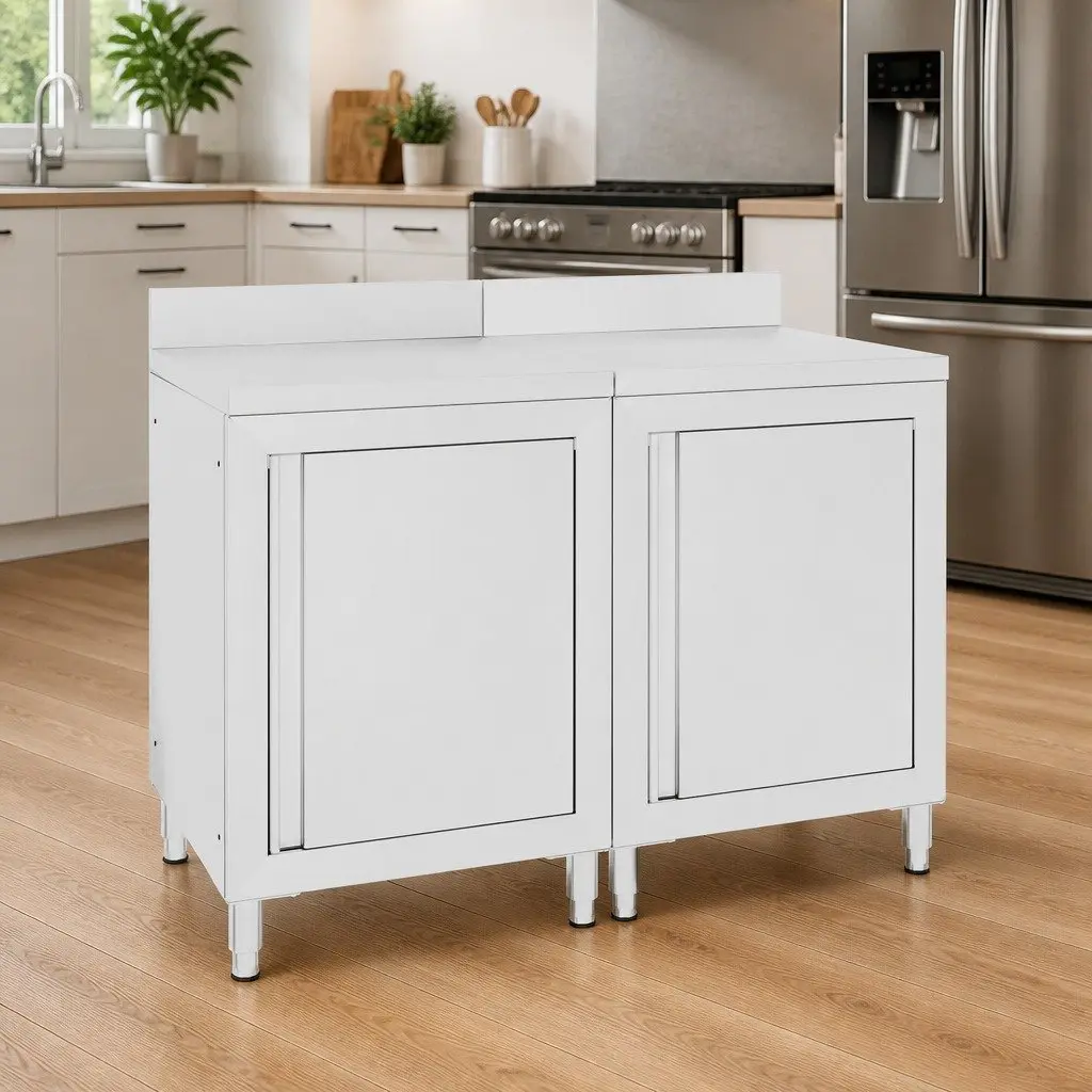 Stainless Steel Commercial Work Table Cabinet 120x60x96cm