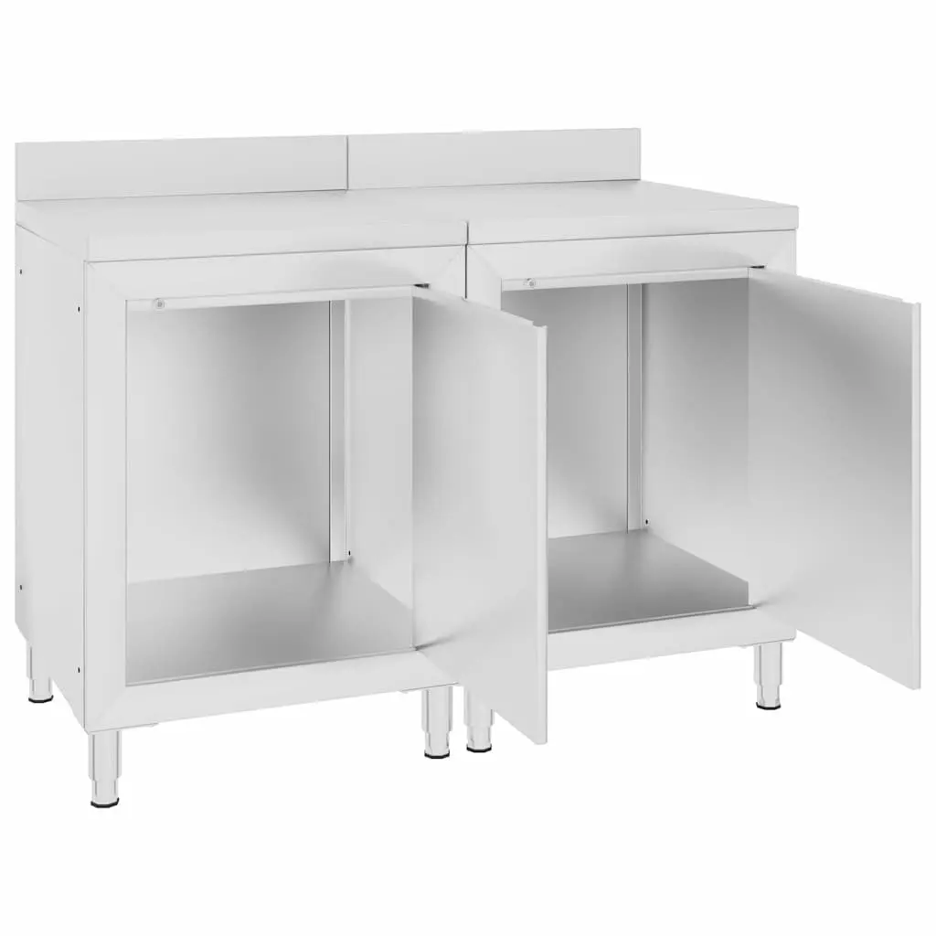 Stainless Steel Commercial Work Table Cabinet 120x60x96cm