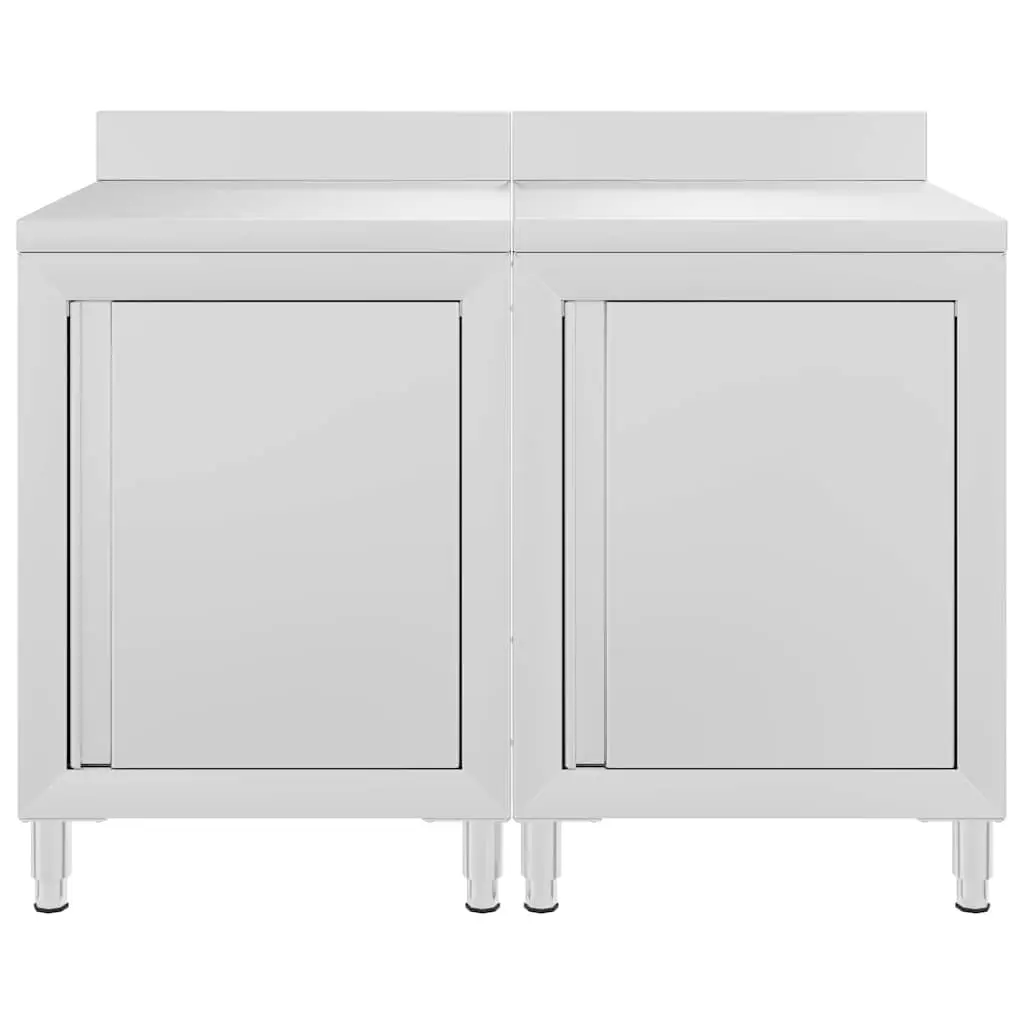 Stainless Steel Commercial Work Table Cabinet 120x60x96cm