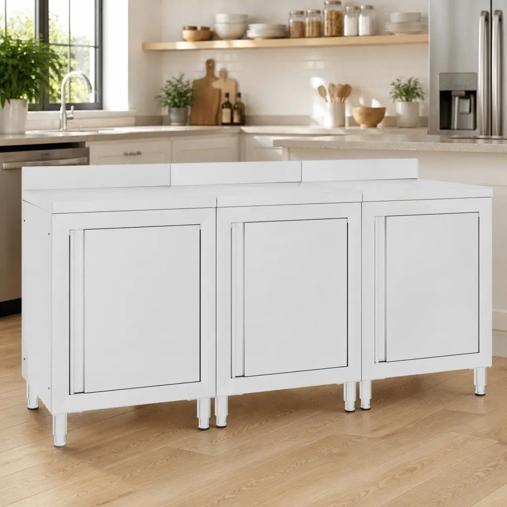 Stainless Steel Commercial Work Table Cabinet for Kitchen