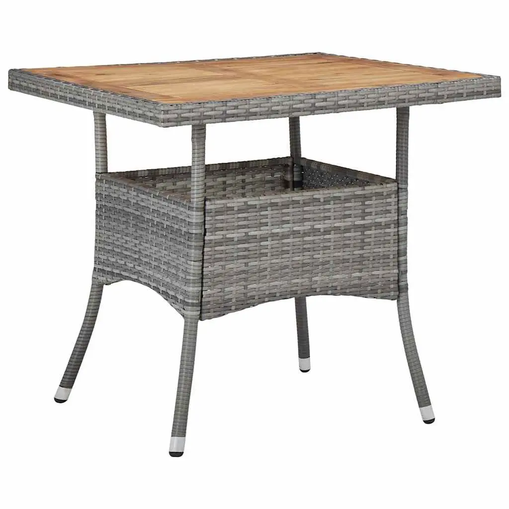 Grey Poly Rattan Outdoor Dining Set