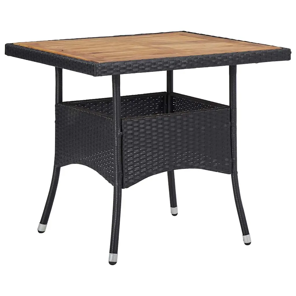 5-Piece Outdoor Dining Set with Durable Black PE Rattan