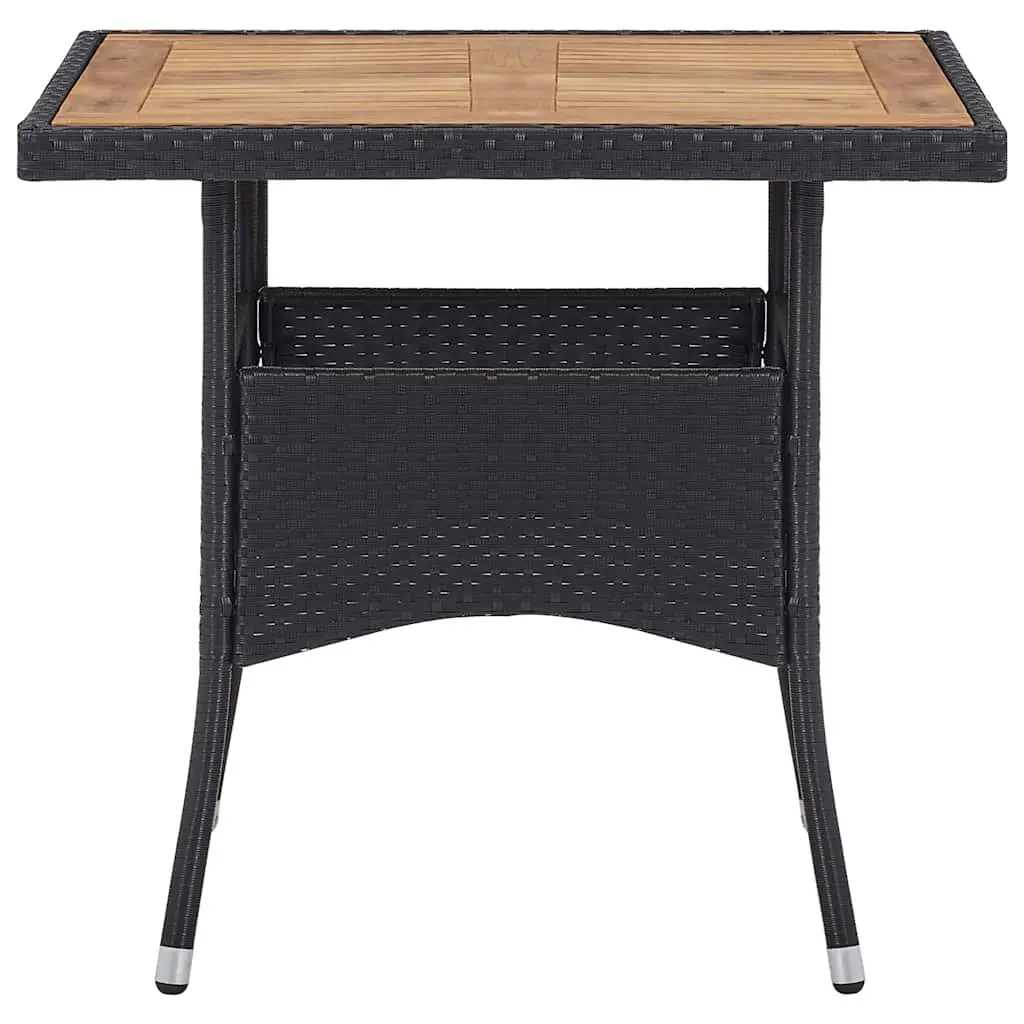 5-Piece Outdoor Dining Set with Durable Black PE Rattan