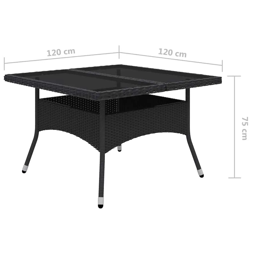 9 Piece Outdoor Dining Set with Glass Top