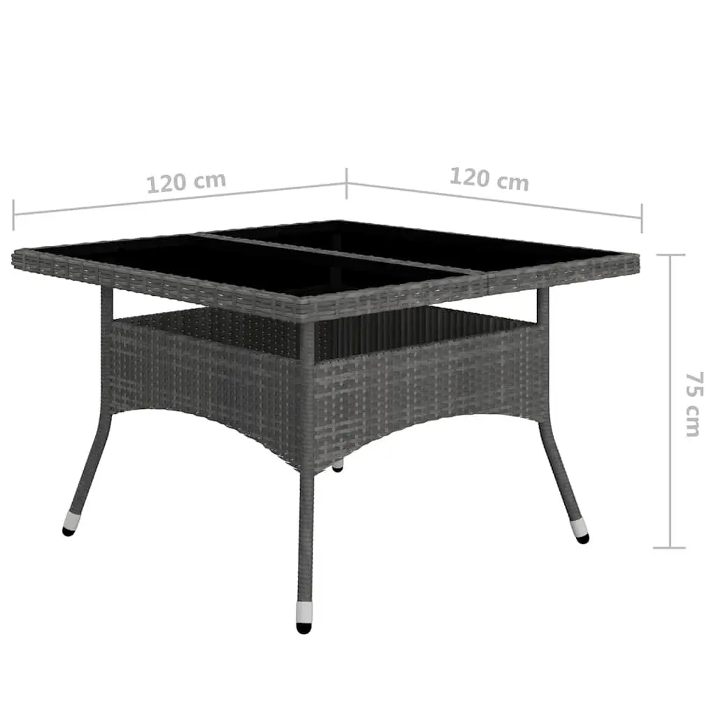 9-Piece Outdoor Dining Set with Glass Table & Cushions