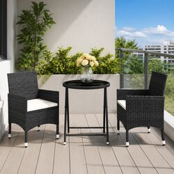 Durable 3 Piece Bistro Set for Outdoor Spaces