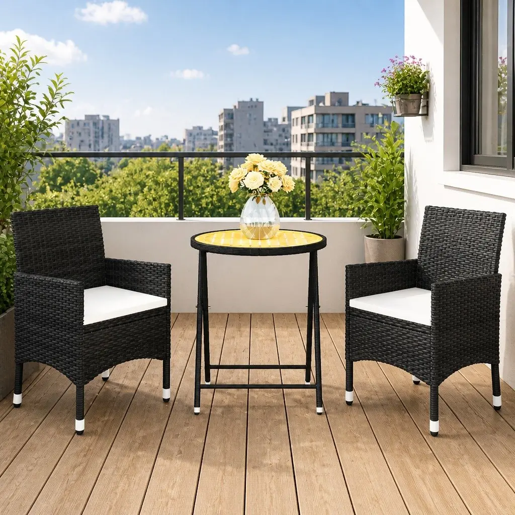 3 Piece Garden Bistro Set for Outdoor Spaces