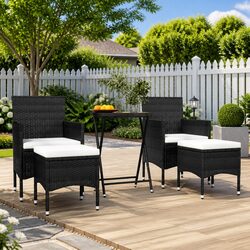 Durable 5 Piece Garden Bistro Set with Acacia Wood