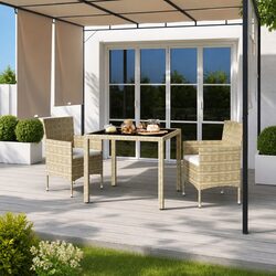 Stylish 3 Piece Garden Dining Set with Durable Design