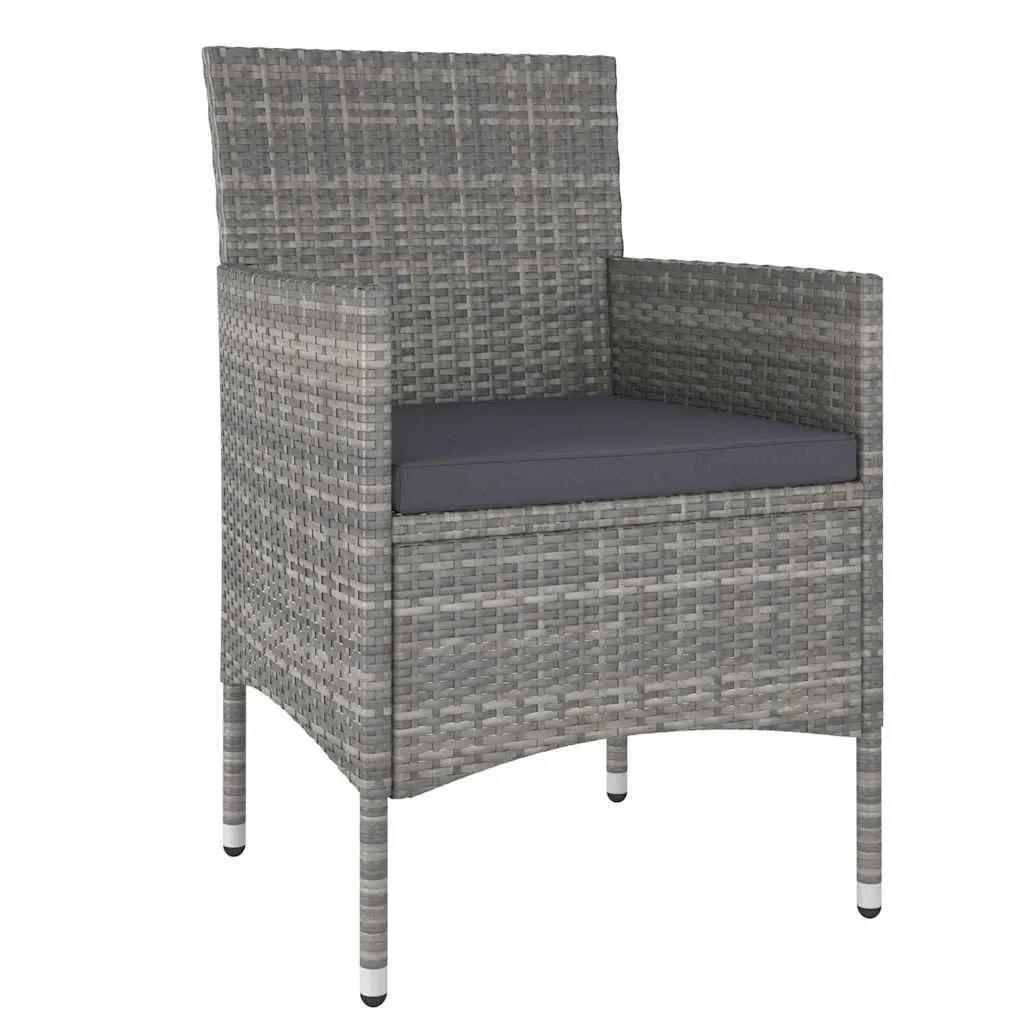 5-Piece Garden Dining Set with Rattan Chairs