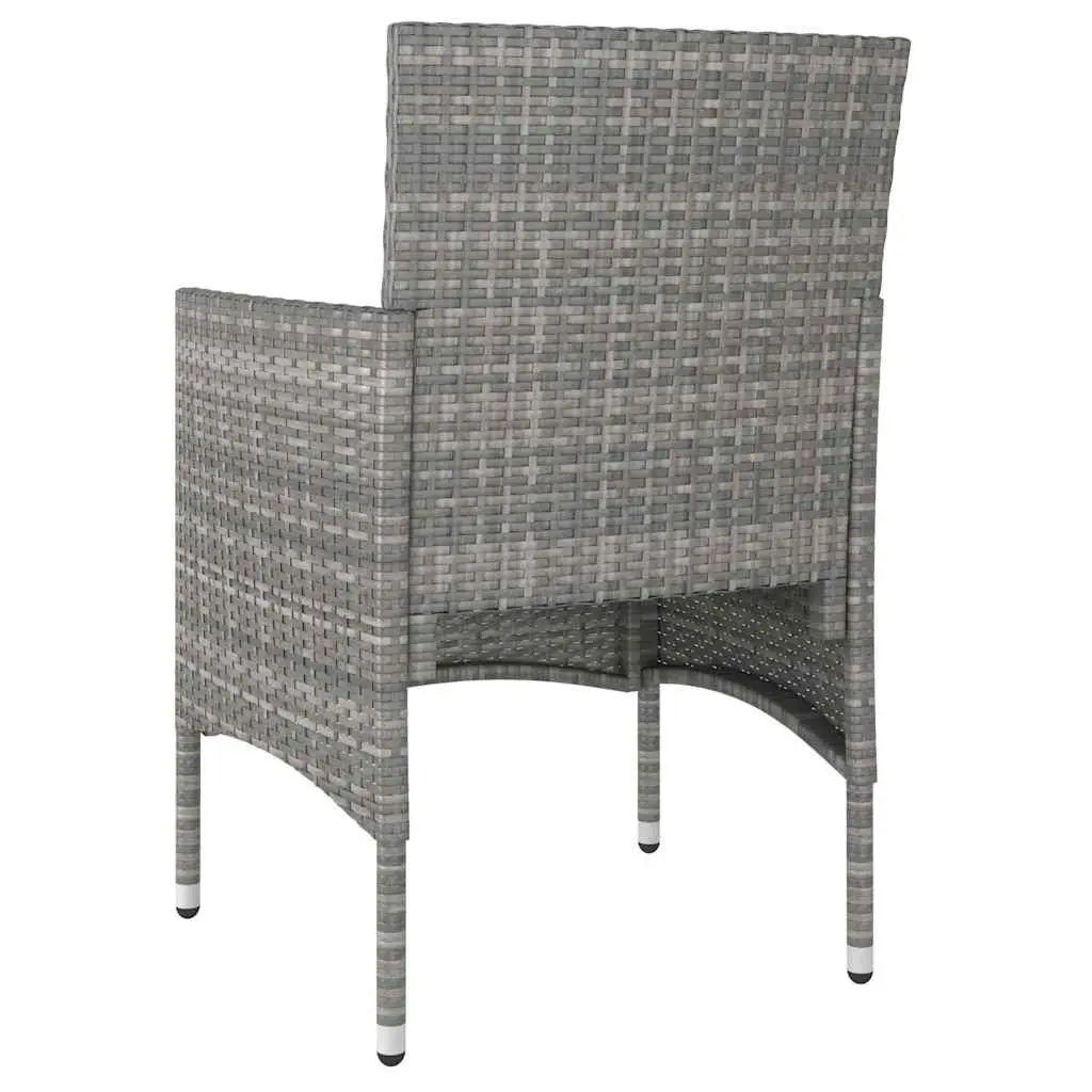 5-Piece Garden Dining Set with Rattan Chairs