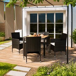 Stylish 5 Piece Garden Dining Set with Durable Acacia Top