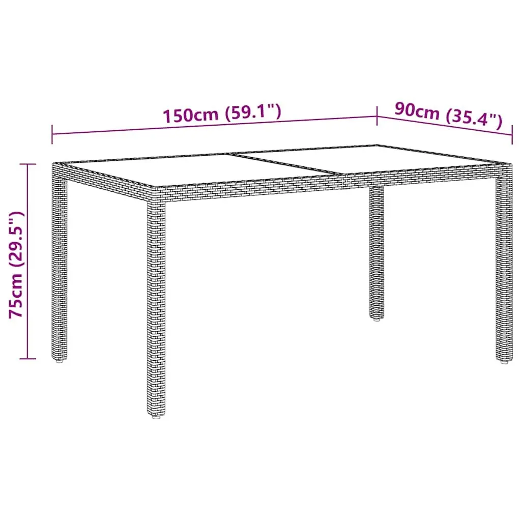 5 Piece Garden Dining Set with Rattan Chairs