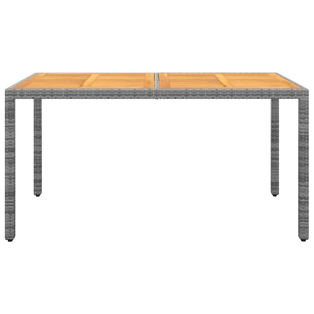 7 Piece Garden Dining Set Outdoor Patio Furniture Grey PE Rattan Steel Frame