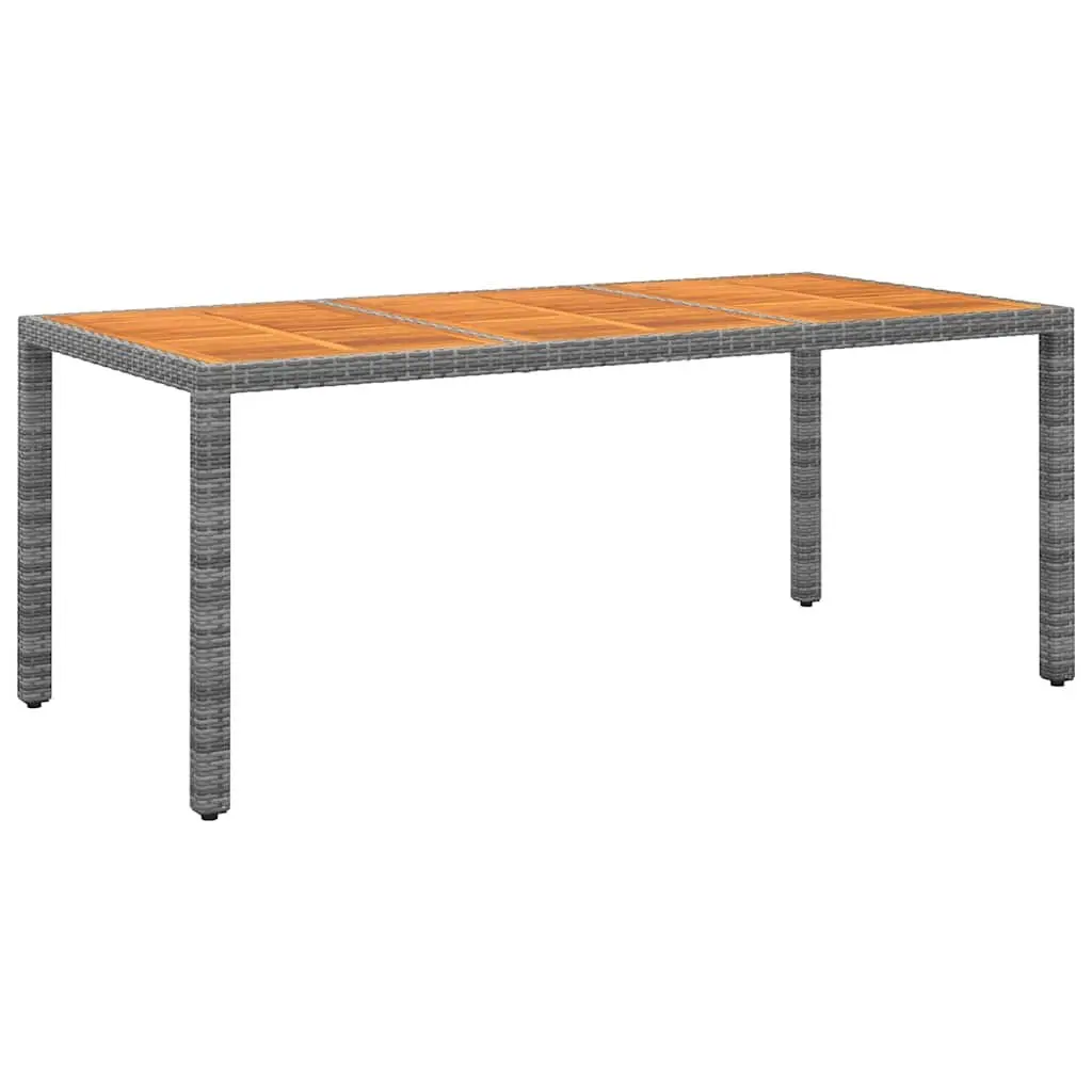 9-Piece Grey Outdoor Dining Set with Durable PE Rattan