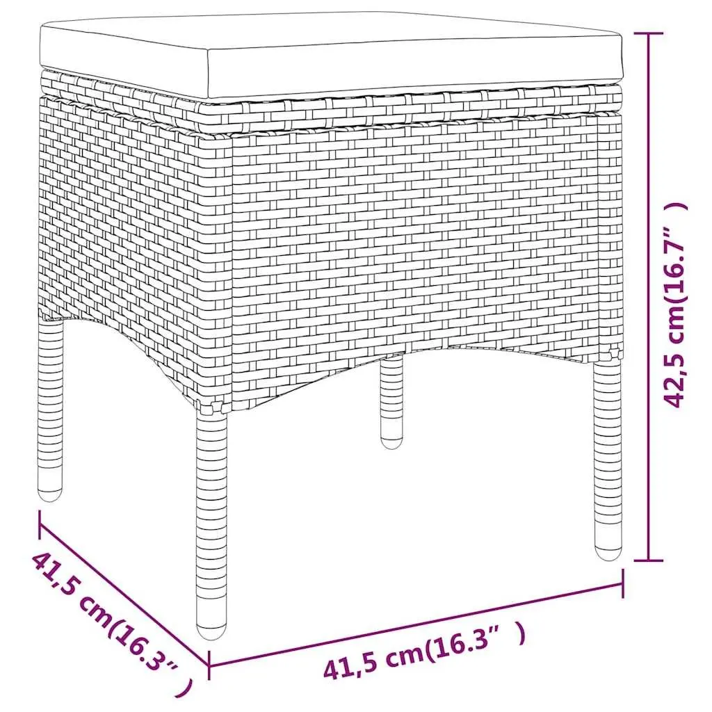 Garden Lounge Set 5 Piece Outdoor Furniture Patio Seating Poly Rattan Grey
