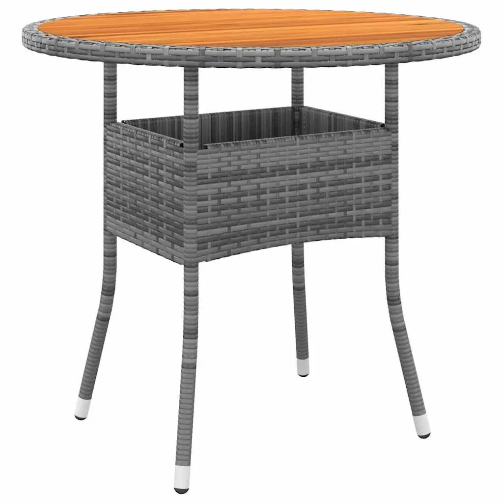 Garden Dining Set Poly Rattan Grey 5 Piece Outdoor Patio Furniture Table Chairs