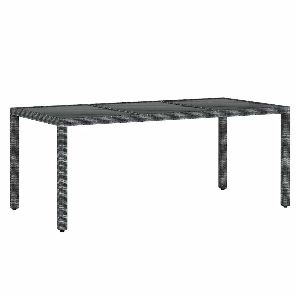 7 Piece Grey Garden Dining Set with Durable Build