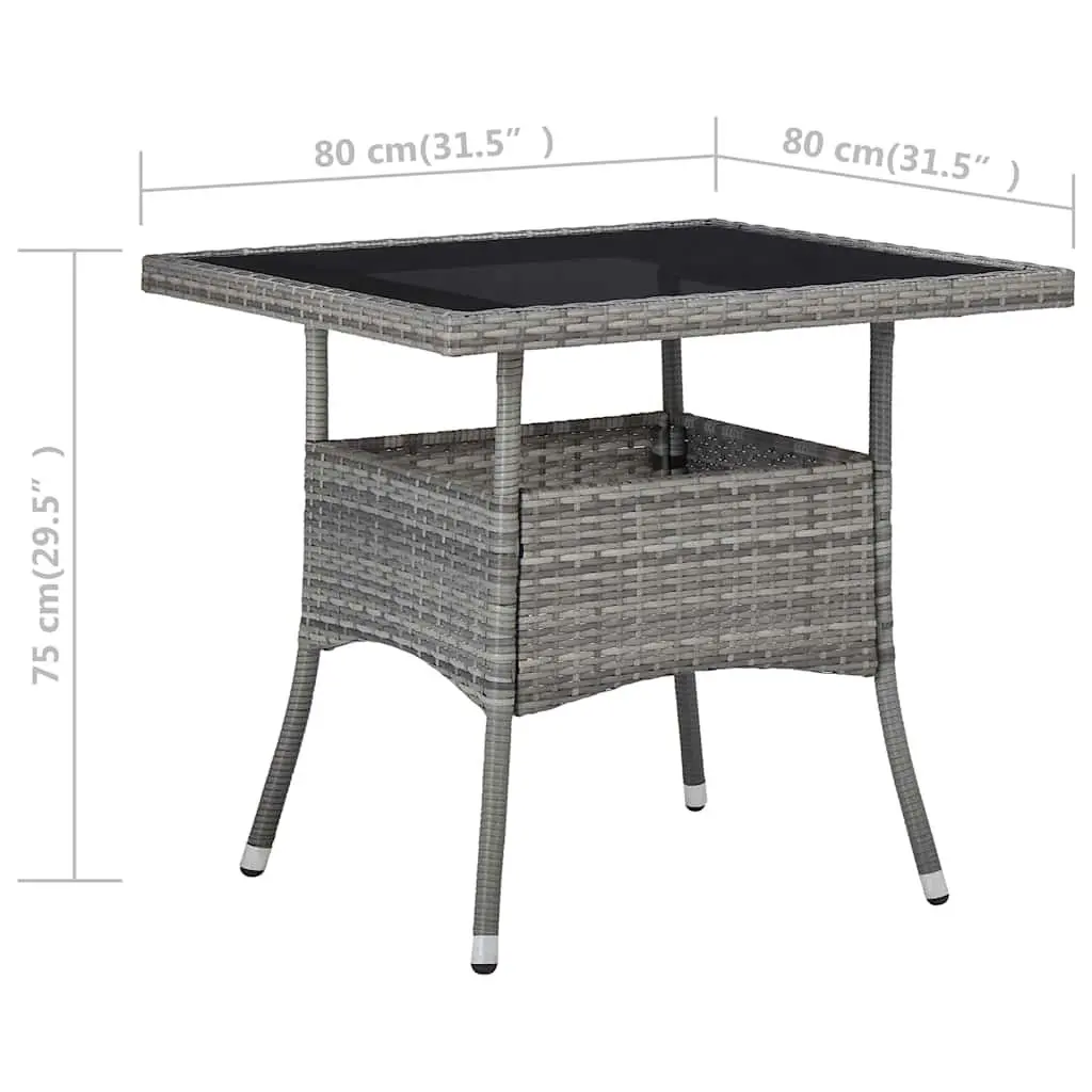 5 Piece Outdoor Patio Dining Set in Grey