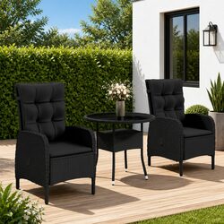 Stylish 3 Piece Garden Bistro Set with Durable Design