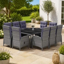 Stylish 11 Piece Outdoor Garden Dining Set with Durable Design