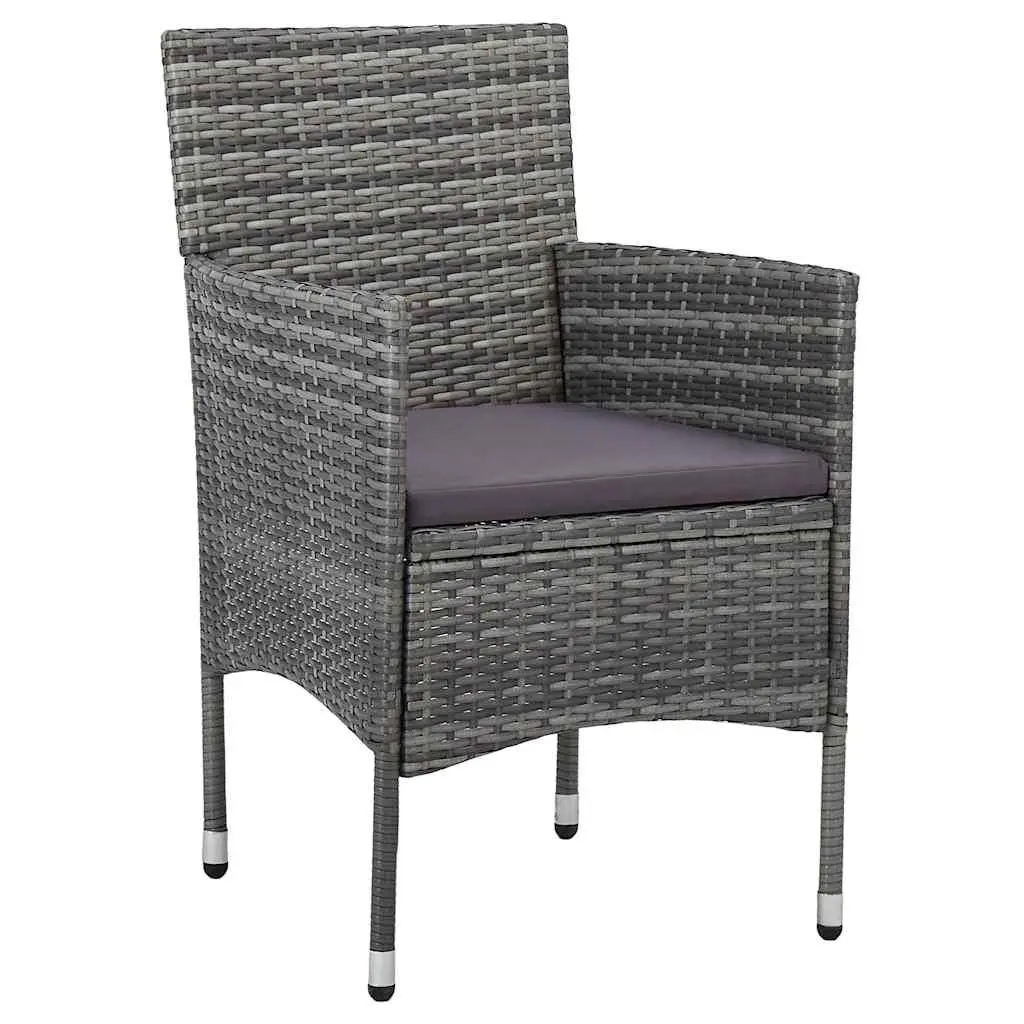 11-Piece Grey PE Rattan Garden Dining Set