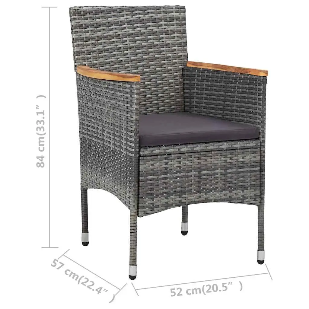 11-Piece Garden Dining Set in Steel Grey