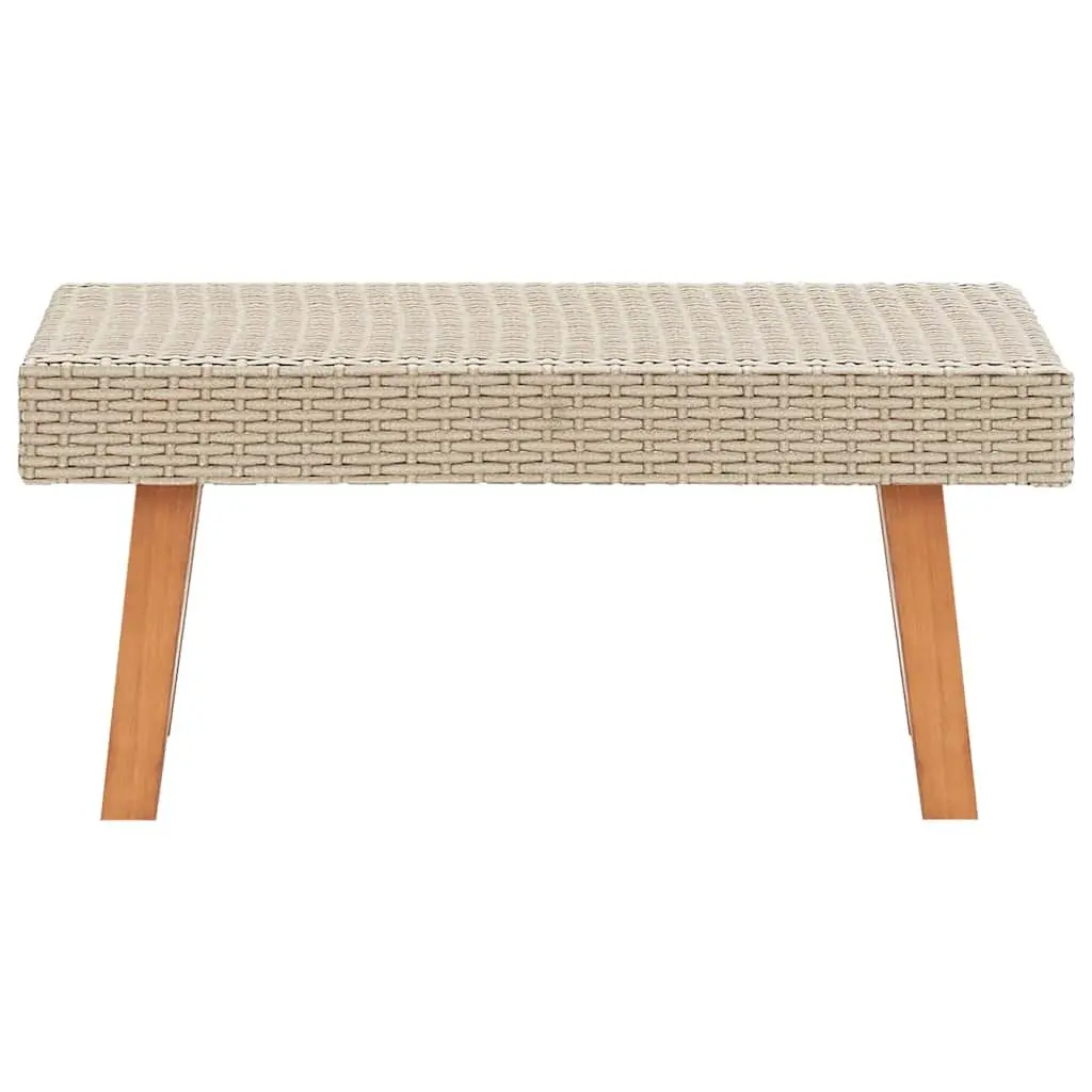 Beige Outdoor Sofa and Coffee Table Garden Lounge Set