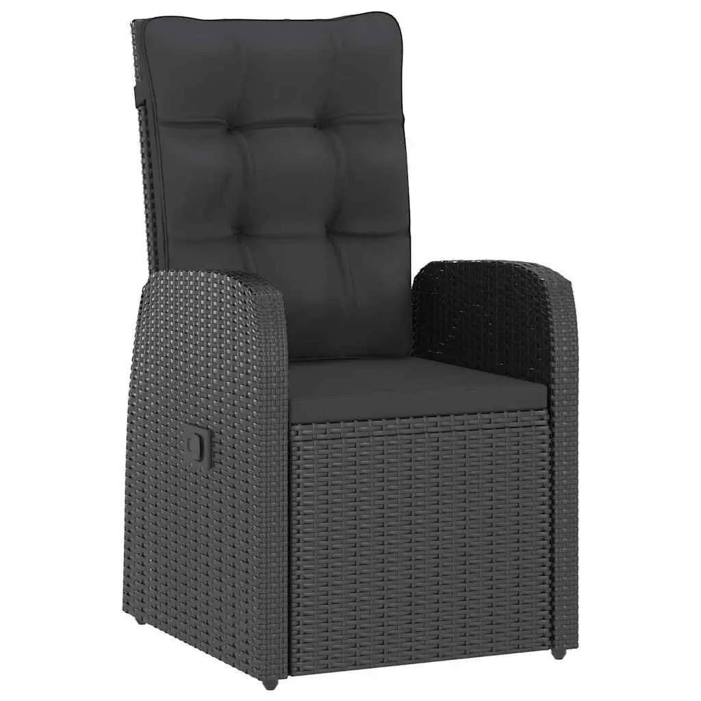 9 Piece Poly Rattan Outdoor Dining Set with Cushions