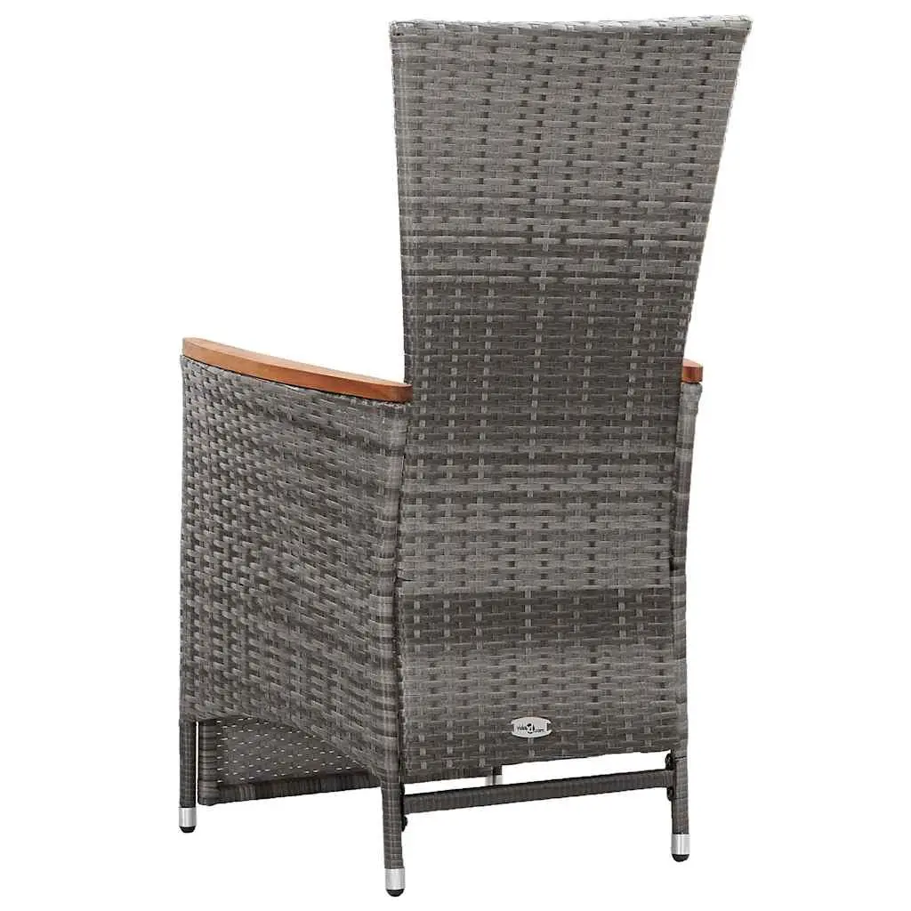 3 Piece Garden Lounge Set with Reclining Armchairs
