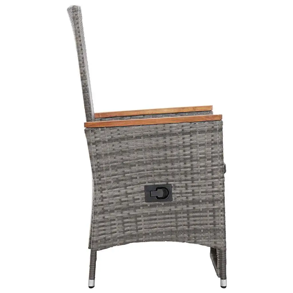 3 Piece Garden Lounge Set with Reclining Armchairs