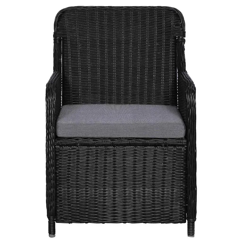 9 Piece Outdoor Garden Dining Set in Black