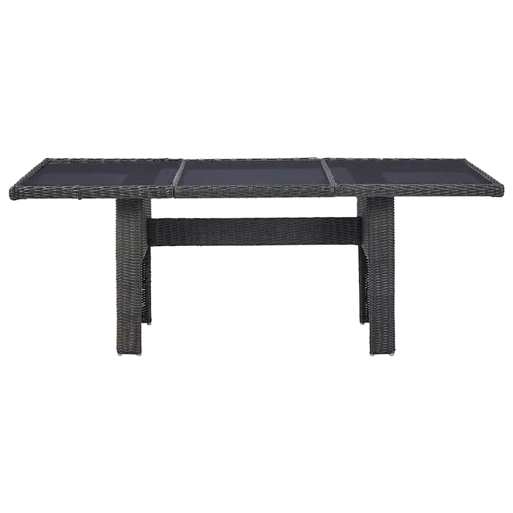 7 Piece Black Outdoor Garden Dining Set