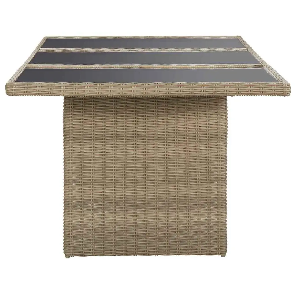7 Piece Patio Dining Set with Durable Rattan and Steel Frame