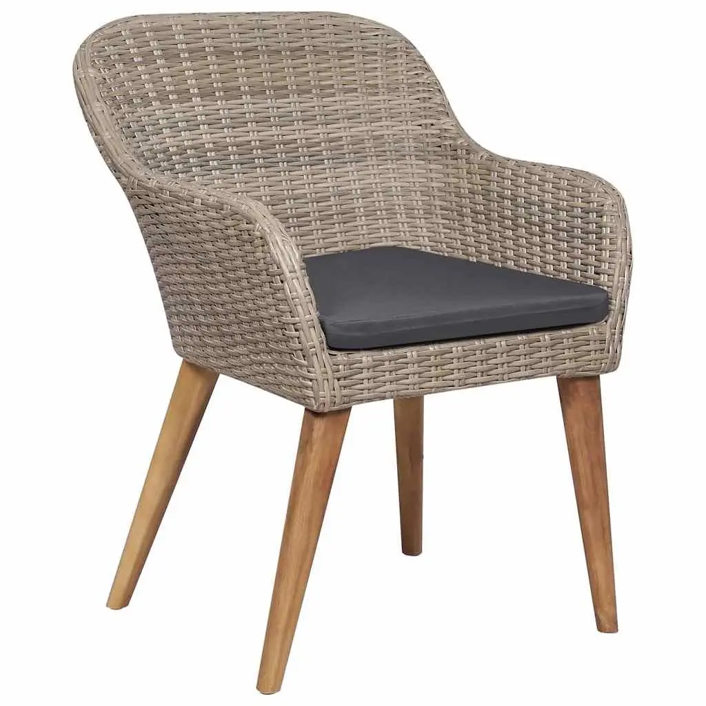 7 Piece Patio Dining Set with Durable Rattan and Steel Frame