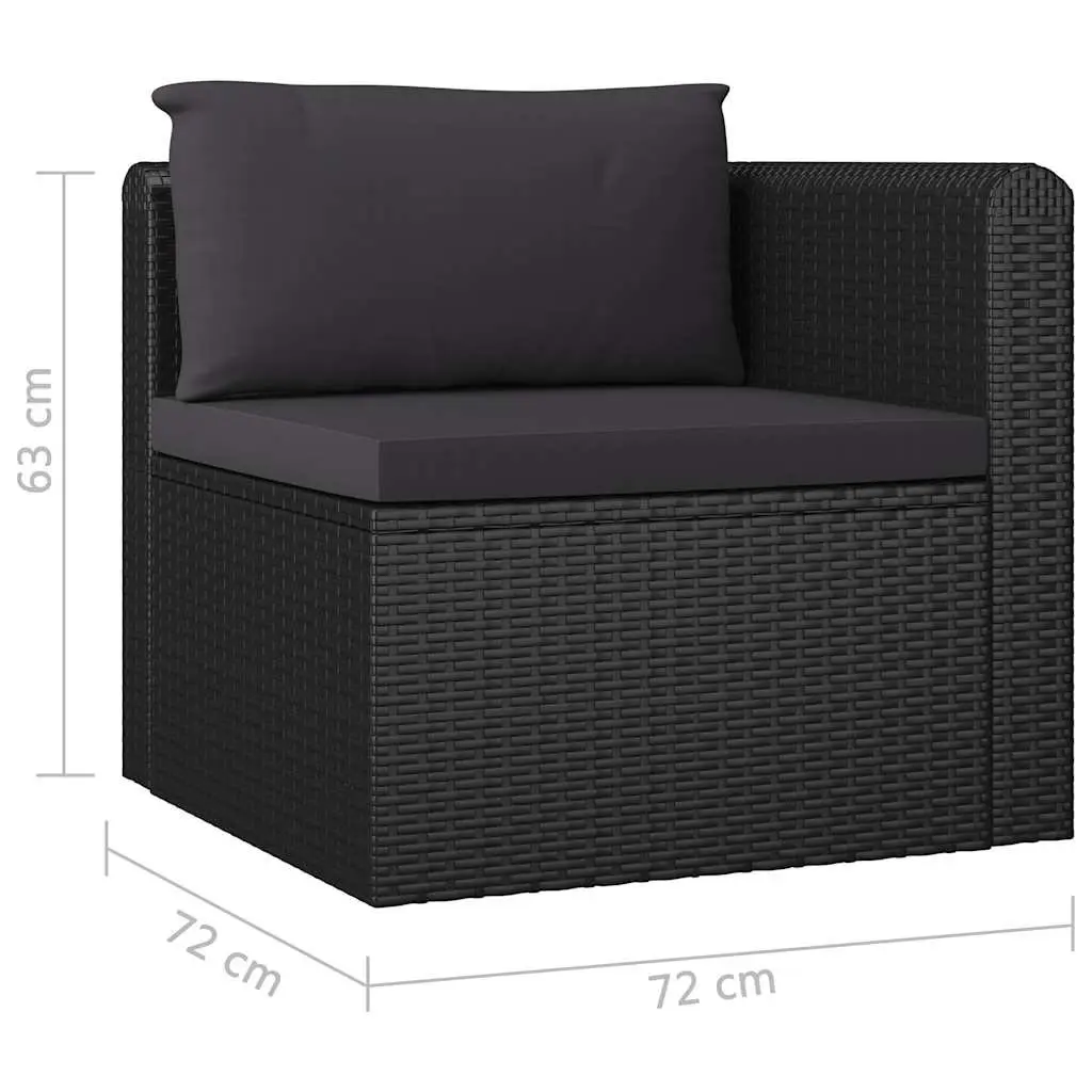 Garden Lounge Set 8 Piece Outdoor Furniture Poly Rattan Modular with Cushions