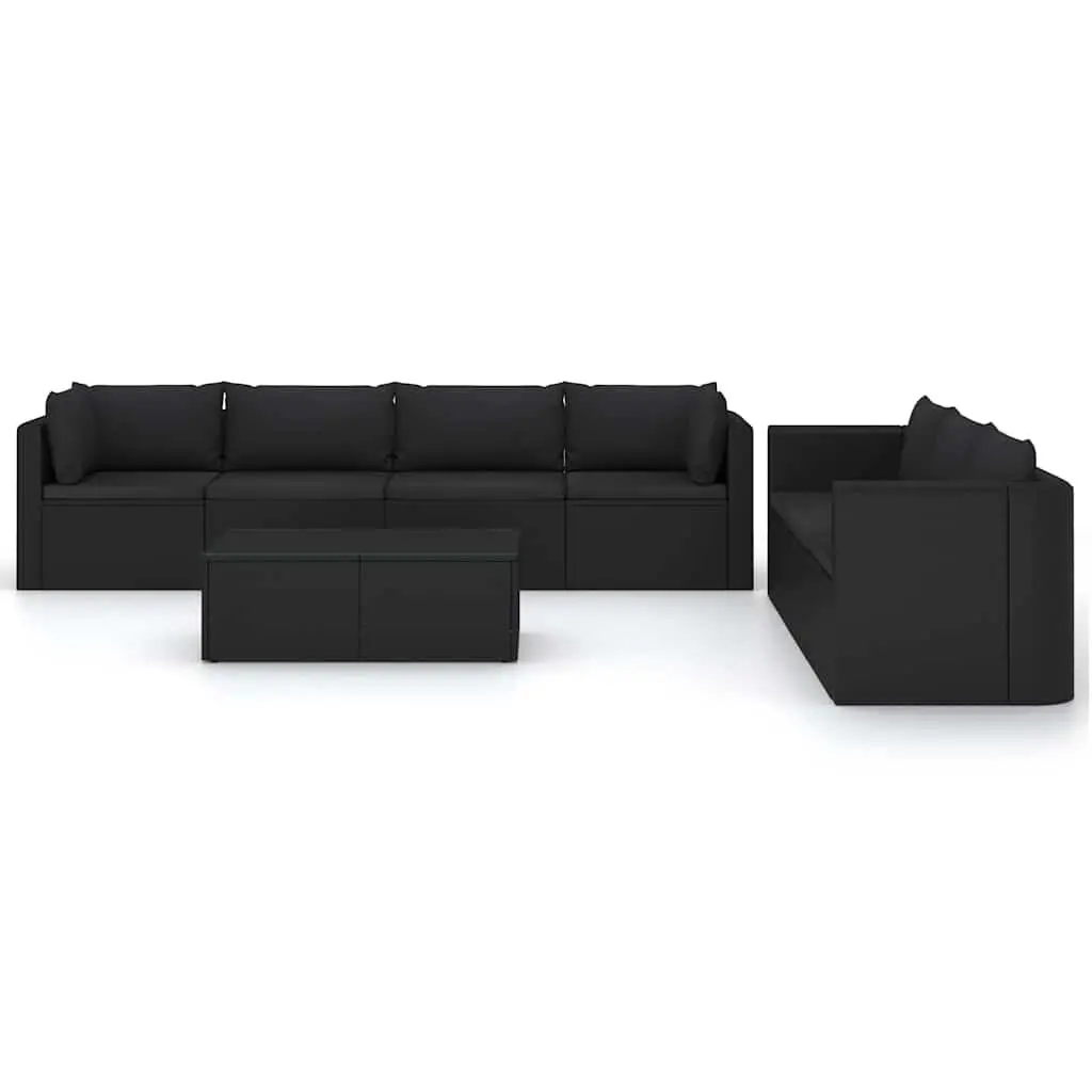 Garden Lounge Set 8 Piece Outdoor Furniture Poly Rattan Modular with Cushions