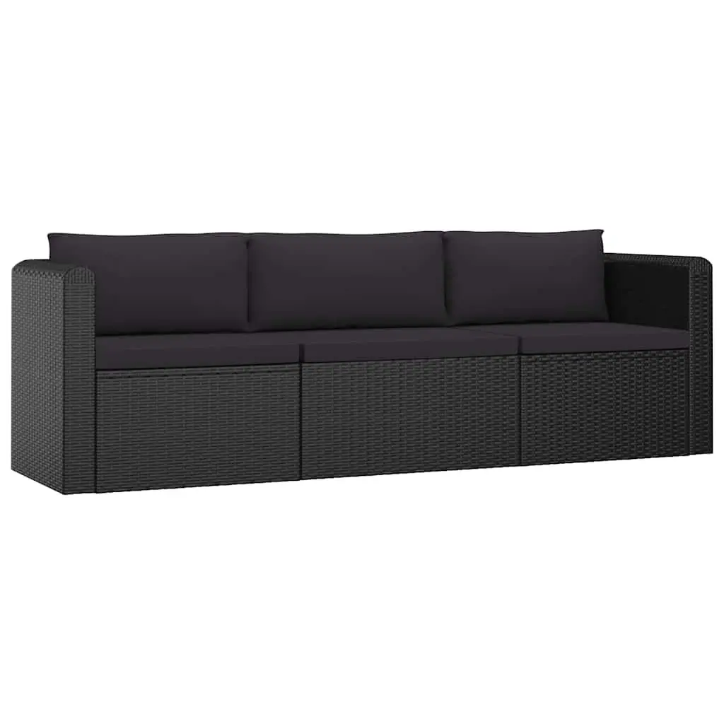 Garden Lounge Set 8 Piece Outdoor Furniture Poly Rattan Modular with Cushions