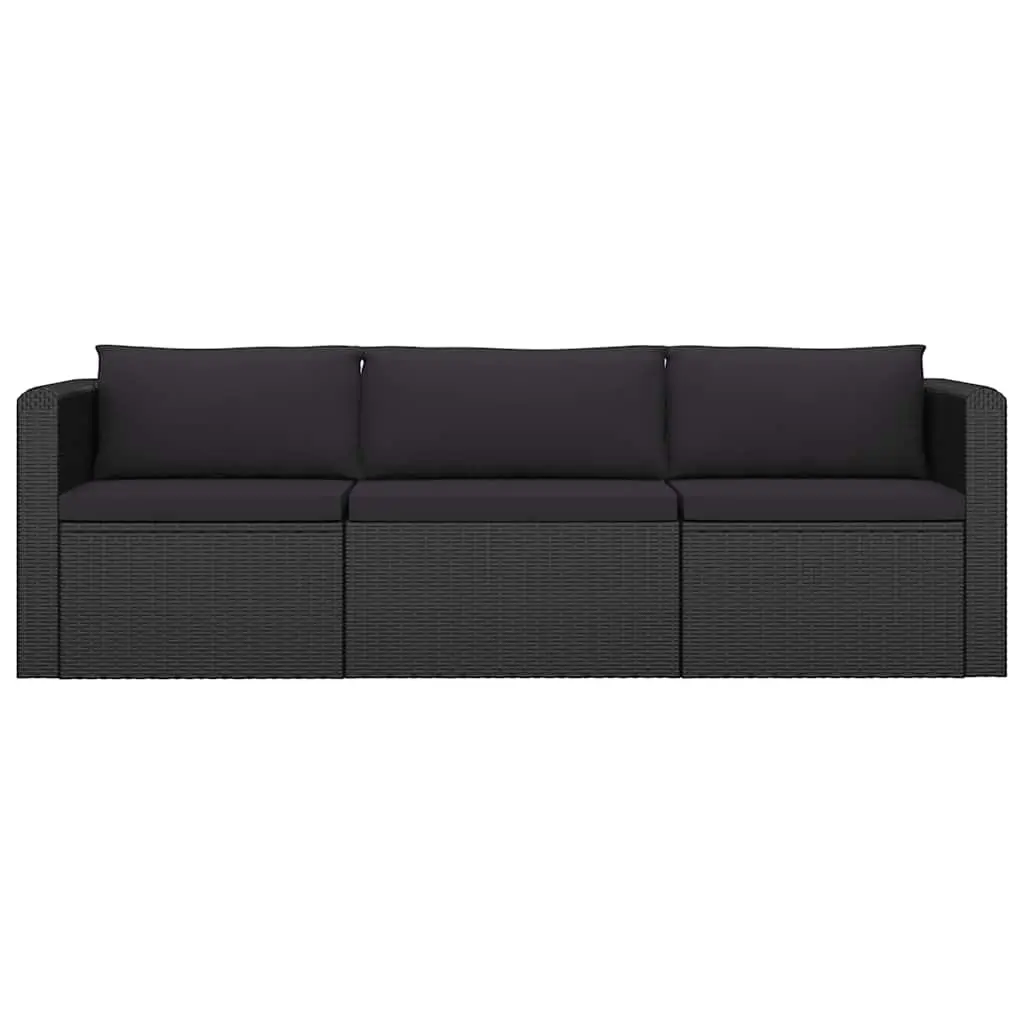 Garden Lounge Set 8 Piece Outdoor Furniture Poly Rattan Modular with Cushions