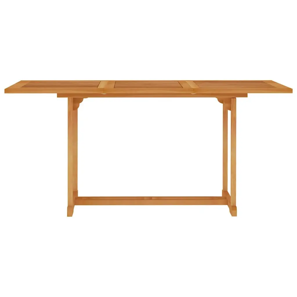 5 Piece Teak Garden Dining Set with Adjustable Chairs