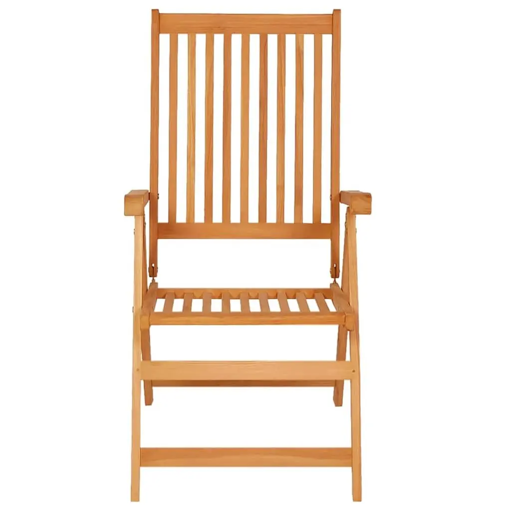 5 Piece Teak Garden Dining Set with Adjustable Chairs
