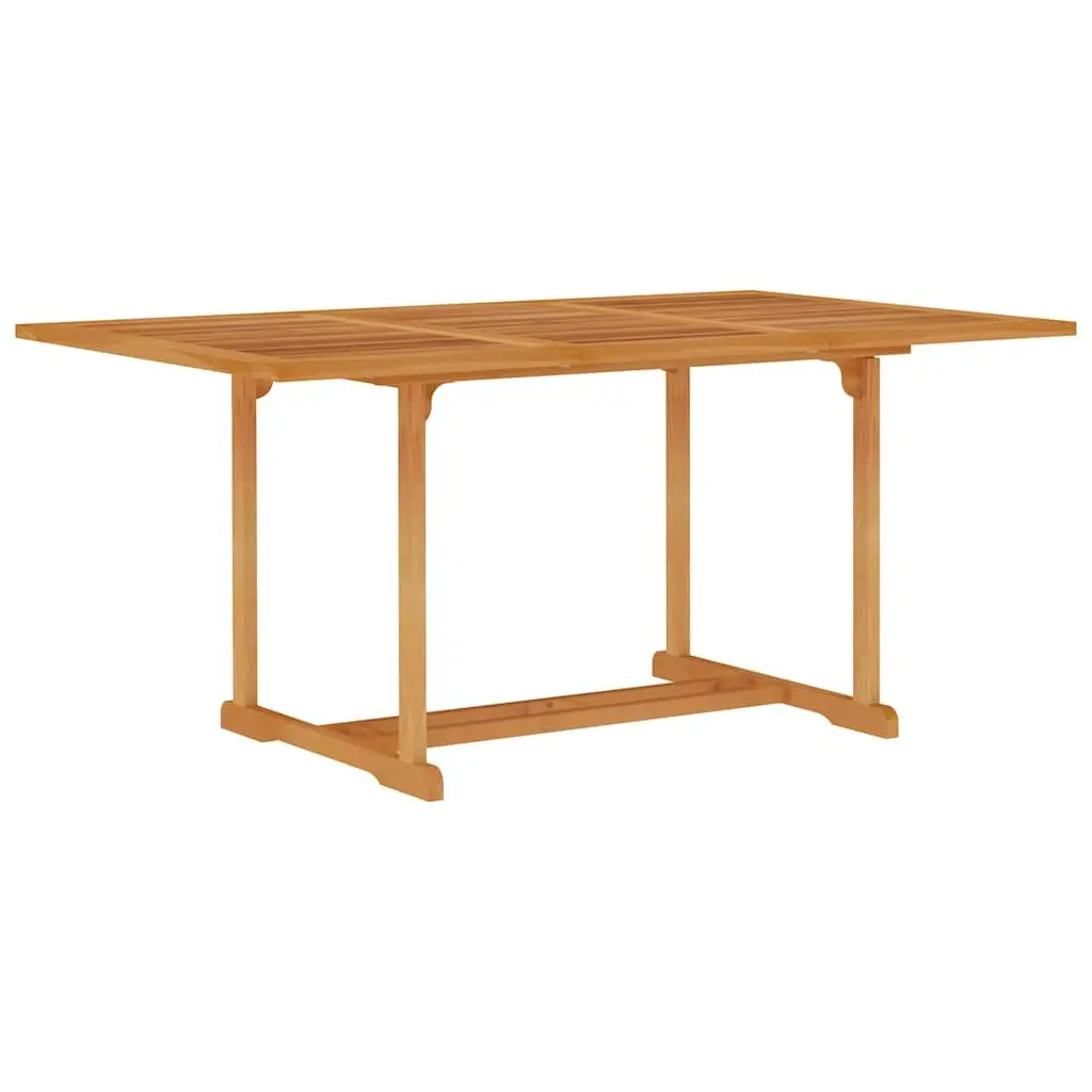 5 Piece Garden Dining Set Teak Wood Table Chairs Outdoor Patio Furniture Brown