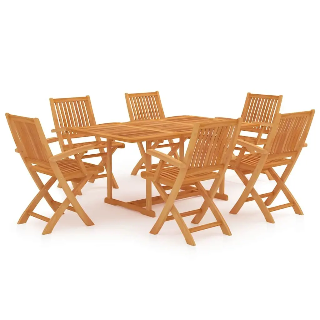 7 Piece Teak Wood Garden Dining Set