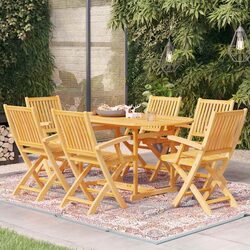 Quality 7 Piece Garden Dining Set with Teak Wood